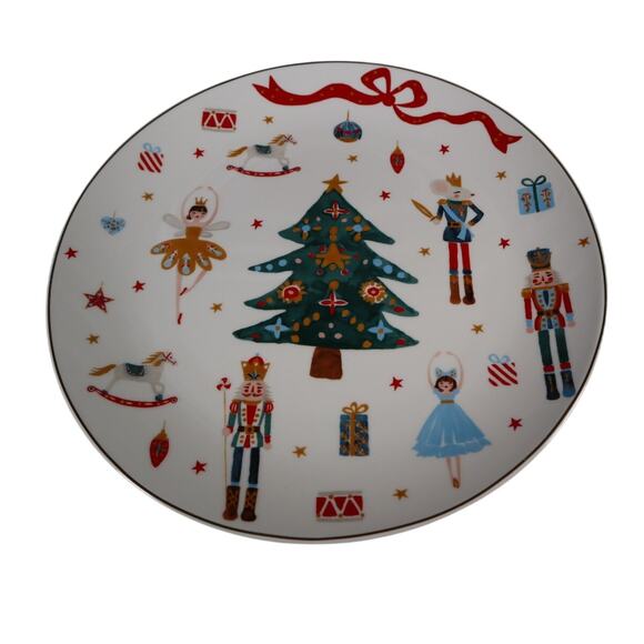 Grace Teaware Nutcracker Ballet Christmas Set of Four Plates - Picture 2 of 4
